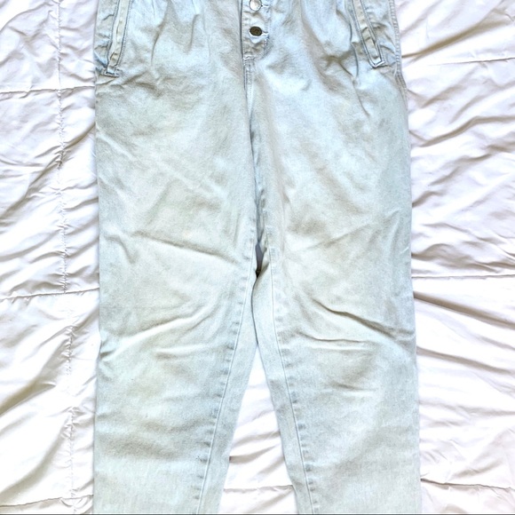 80s VTG Mom Jeans Super High Waisted Light Wash - Picture 7 of 8